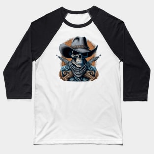 Cowboy Skull Baseball T-Shirt